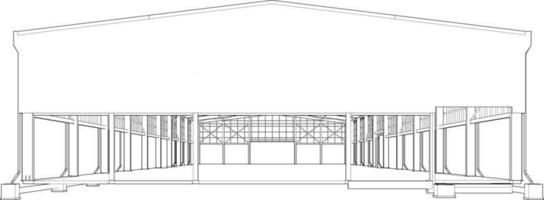 3d illustratie van gebouw structuur vector