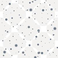 rommelig cirkels en sterren van verschillend maten achtergrond. confetti naadloos patroon met ronde vormen, stippen. meetkundig omhulsel papier. vector