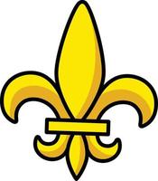 fleur de lys symbool tekenfilm gekleurde clip art vector