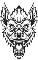 tekenfilm weerwolf hoofd mascotte ontwerp vector