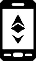 ethereum smartphone vector icoon