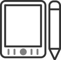 tekening tablet vector icoon