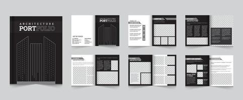 architectuur portefeuille of interieur portefeuille brochure sjabloon ontwerp vector