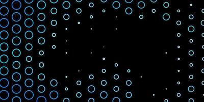 donkerblauw vector sjabloon met cirkels.