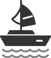 het zeilen boot vector icoon