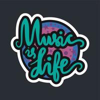 muziek is leven vector