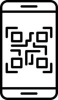 smartphone qr code vector icoon