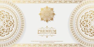 luxe witte mandala achtergrond concept vector
