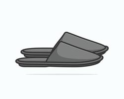 slippers cartoonesk vector illustratie ontwerp.