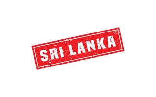 sri lanka postzegel rubber met grunge stijl Aan wit achtergrond vector