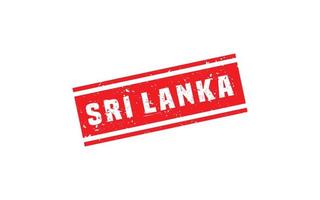 sri lanka postzegel rubber met grunge stijl Aan wit achtergrond vector