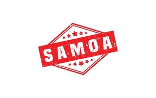 Samoa postzegel rubber met grunge stijl Aan wit achtergrond vector
