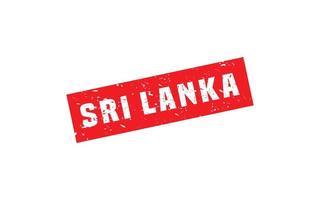 sri lanka postzegel rubber met grunge stijl Aan wit achtergrond vector