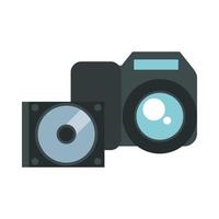 compact disc-apparaat en camera vector