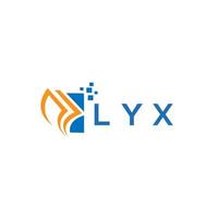 lyx credit reparatie accounting logo ontwerp Aan wit achtergrond. lyx creatief initialen groei diagram brief logo concept. lyx bedrijf financiën logo ontwerp. vector