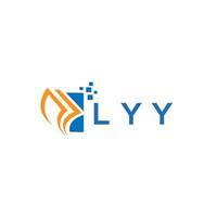 lyy credit reparatie accounting logo ontwerp Aan wit achtergrond. lyy creatief initialen groei diagram brief logo concept. lyy bedrijf financiën logo ontwerp. vector