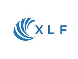 xlf brief logo ontwerp Aan wit achtergrond. xlf creatief cirkel brief logo concept. xlf brief ontwerp. vector