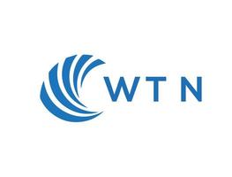 wtn brief logo ontwerp Aan wit achtergrond. wtn creatief cirkel brief logo concept. wtn brief ontwerp. vector