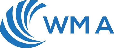 wma brief logo ontwerp Aan wit achtergrond. wma creatief cirkel brief logo concept. wma brief ontwerp. vector