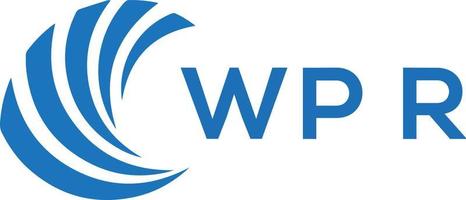 wpr brief logo ontwerp Aan wit achtergrond. wpr creatief cirkel brief logo concept. wpr brief ontwerp. vector