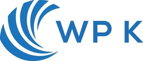 wpk brief logo ontwerp Aan wit achtergrond. wpk creatief cirkel brief logo concept. wpk brief ontwerp. vector