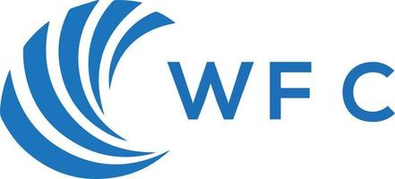 wfc brief logo ontwerp Aan wit achtergrond. wfc creatief cirkel brief logo concept. wfc brief ontwerp. vector