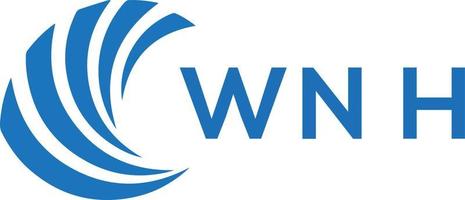 wnh brief logo ontwerp Aan wit achtergrond. wnh creatief cirkel brief logo concept. wnh brief ontwerp. vector