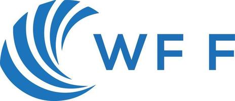 wff brief logo ontwerp Aan wit achtergrond. wff creatief cirkel brief logo concept. wff brief ontwerp. vector