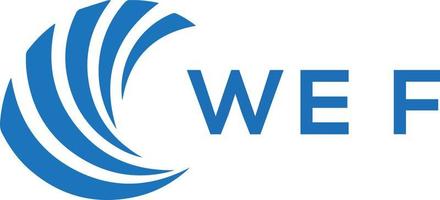 wef brief logo ontwerp Aan wit achtergrond. wef creatief cirkel brief logo concept. wef brief ontwerp. vector