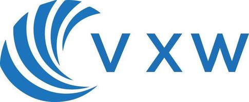 vxw brief logo ontwerp Aan wit achtergrond. vxw creatief cirkel brief logo concept. vxw brief ontwerp. vector