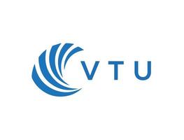 vtu brief logo ontwerp Aan wit achtergrond. vtu creatief cirkel brief logo concept. vtu brief ontwerp. vector