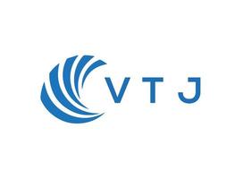 vtj brief logo ontwerp Aan wit achtergrond. vtj creatief cirkel brief logo concept. vtj brief ontwerp. vector