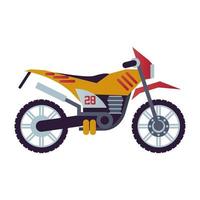 moto cross motorfiets stijlicoon voertuig vector