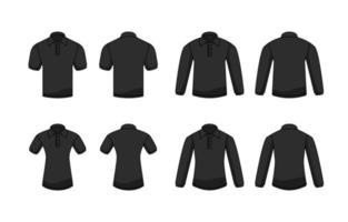 geschetst zwart polo mockup vector