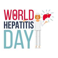 wereld hepatitis dag banner vector