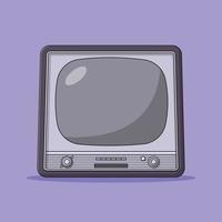retro TV vector icoon illustratie met schets voor ontwerp element, klem kunst, web, landen bladzijde, sticker, spandoek. vlak tekenfilm stijl