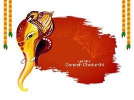 gelukkig ganesh chaturthi festival elegant groet achtergrond ontwerp vector