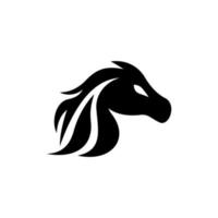 silhouet dier paard illustratie creatief logo vector