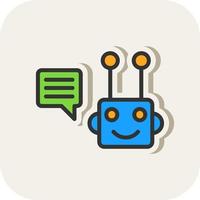 Chatbot vector icoon ontwerp