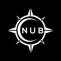 nub abstract monogram schild logo ontwerp Aan zwart achtergrond. nub creatief initialen brief logo. vector