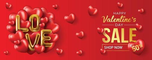 gelukkige Valentijnsdag banner vector