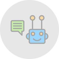 Chatbot vector icoon ontwerp