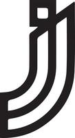 letterteken logo van brief j vector het dossier