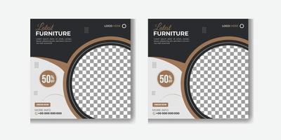 minimalistische meubilair sociaal media post Sjablonen ontwerp of instagram banier vector