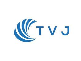 tvj brief logo ontwerp Aan wit achtergrond. tvj creatief cirkel brief logo concept. tvj brief ontwerp. vector