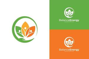 Gezondheid balans energie vector logo sjabloon