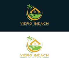 zomer strand logo vector