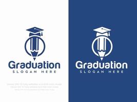 diploma uitreiking of onderwijs logo vector