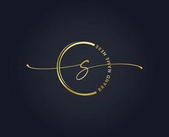 brief s elegant logo ontwerp vector sjabloon