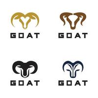 schapen geit hoorns idee logo ontwerp vector icoon illustratie. Ram dierenriem symbool logos
